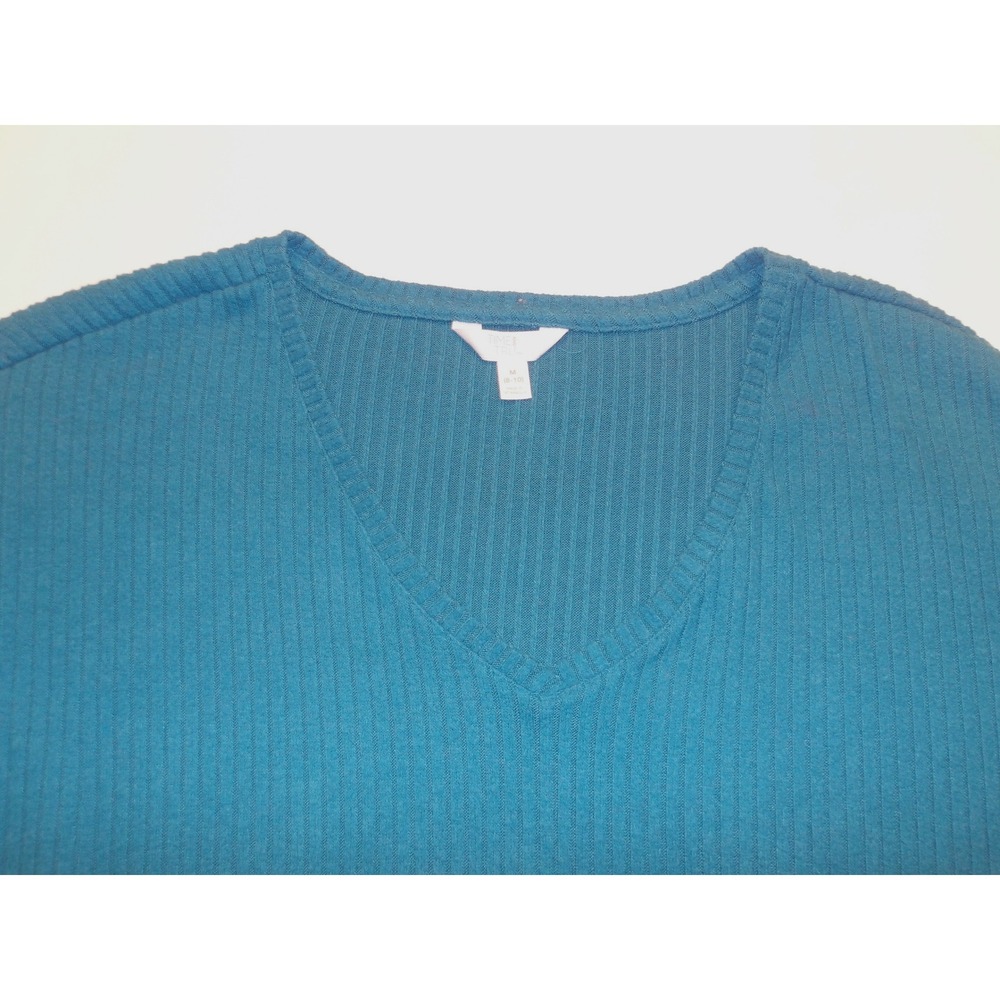 Time and Tru Long Sleeve Top Casual Everyday Comfort Blue Size M(8/10) / #5208 - Picture 3 of 3